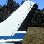 Cessna 182 with Micro VGs on the Vertical Stabilizer