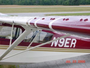 American Champion 7GCBC Citabria with Micro VGs on Wing